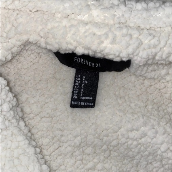 sherpa semi cropped hoodie - Picture 3 of 3